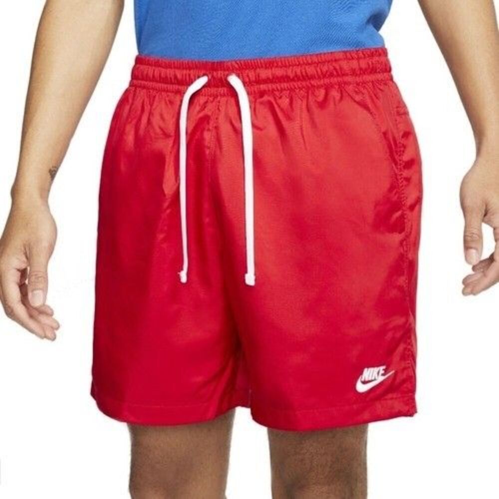 Nike Vintage Rare Sportswear Club Woven Track Shorts Nylon Shiny Red Small